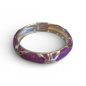 Purple and Silver Claw Bracelet